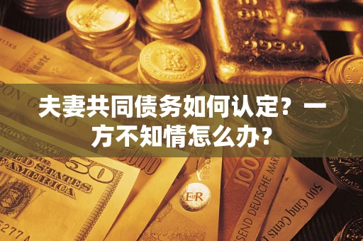北京夫妻共同债务如何认定？一方不知情怎么办？