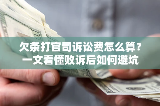 北京欠条打官司诉讼费怎么算？一文看懂败诉后如何避坑